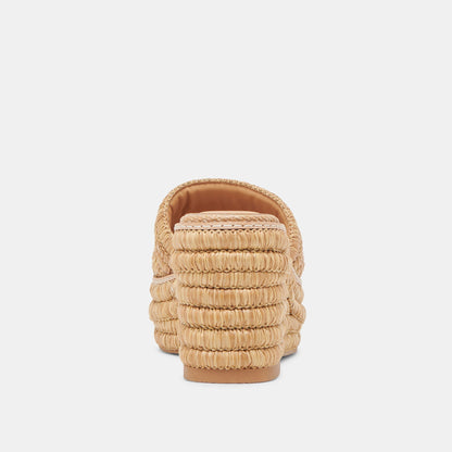 Throne Lt Natural Raffia Wedges - Dolce Vita