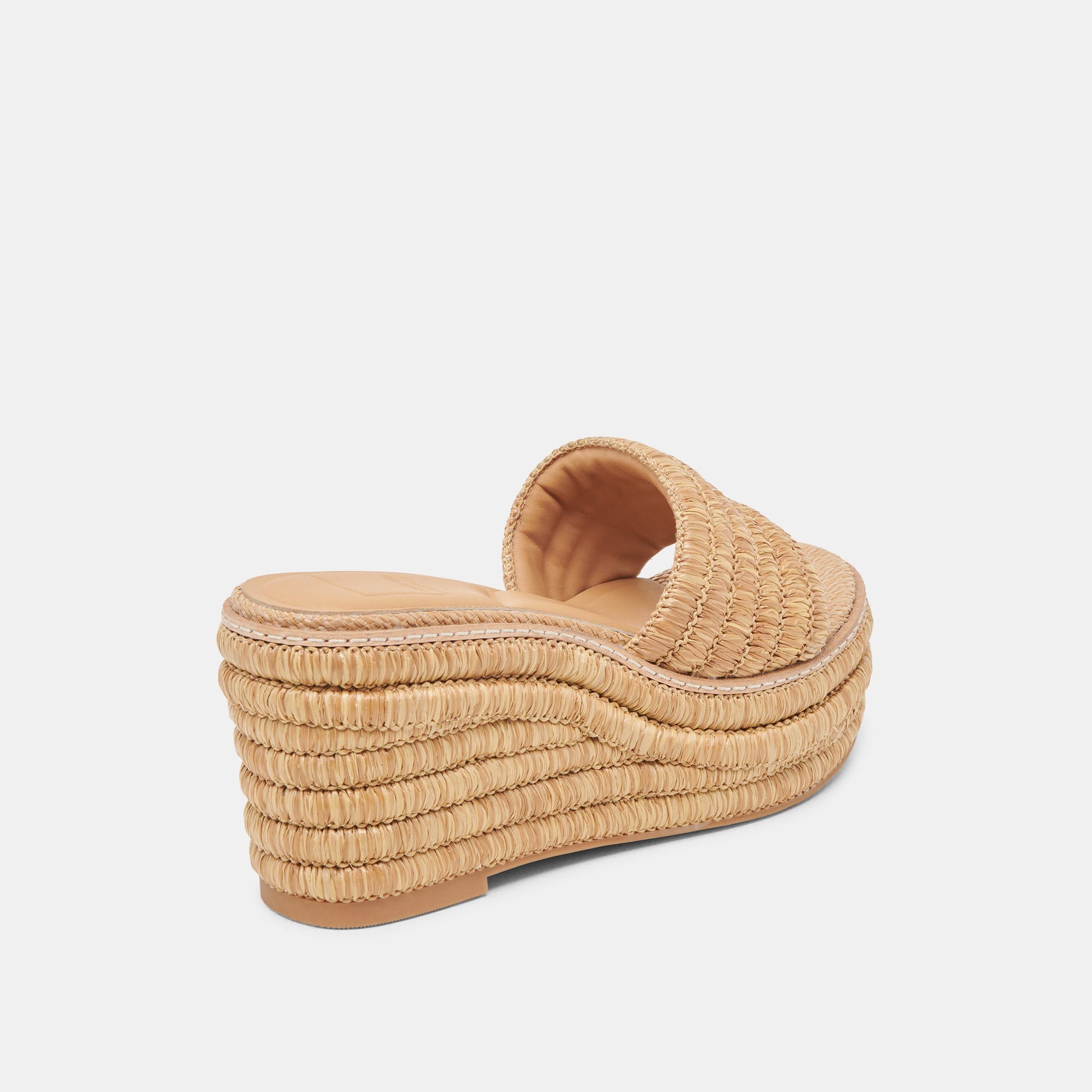 Throne Lt Natural Raffia Wedges - Dolce Vita