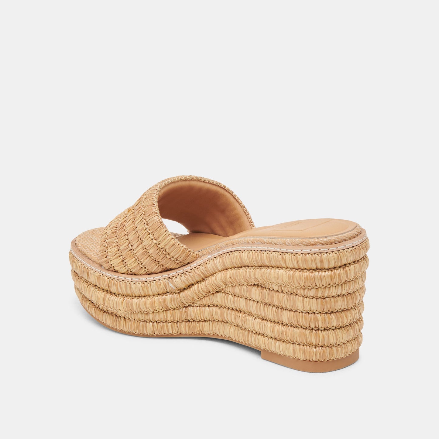 Throne Lt Natural Raffia Wedges - Dolce Vita