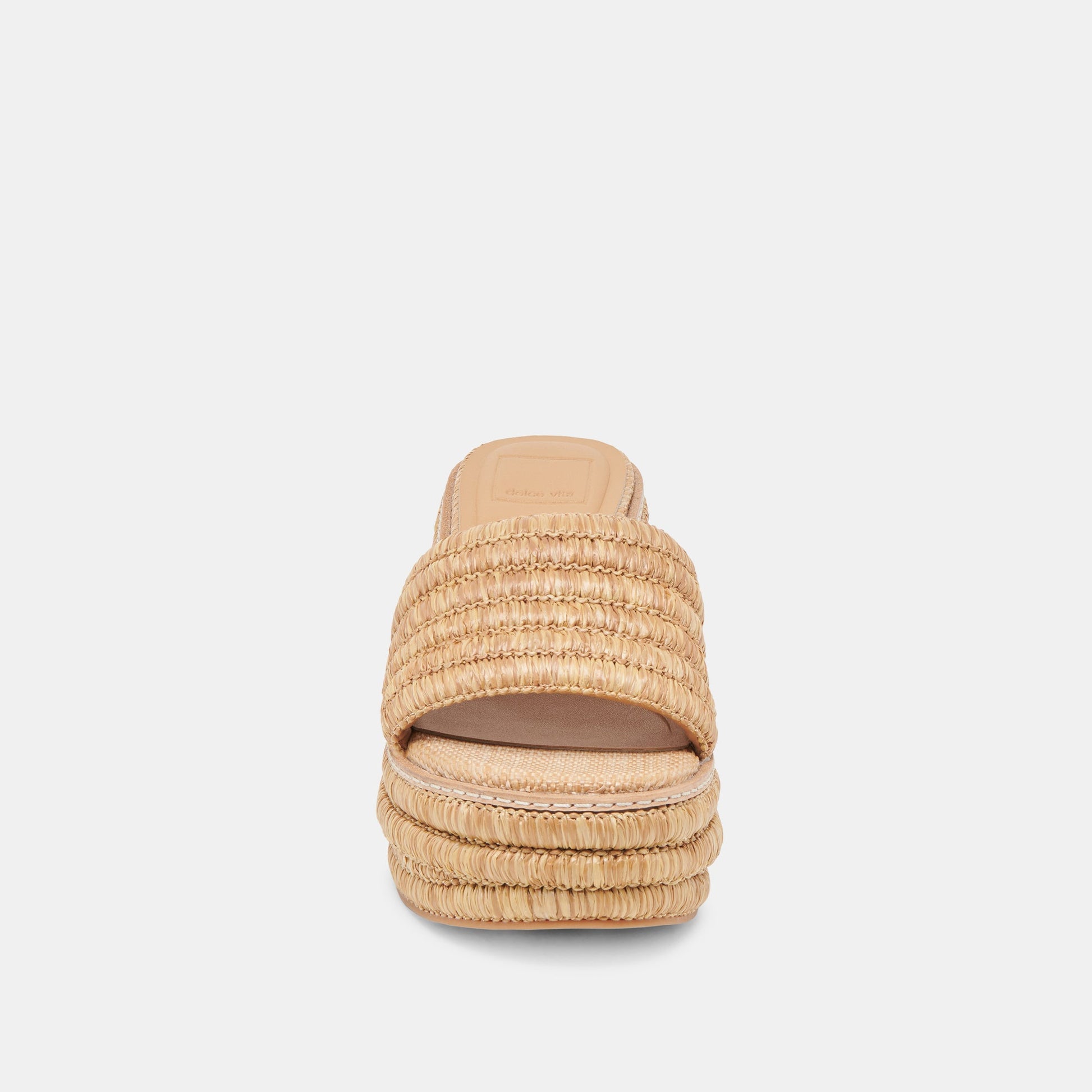 Throne Lt Natural Raffia Wedges - Dolce Vita