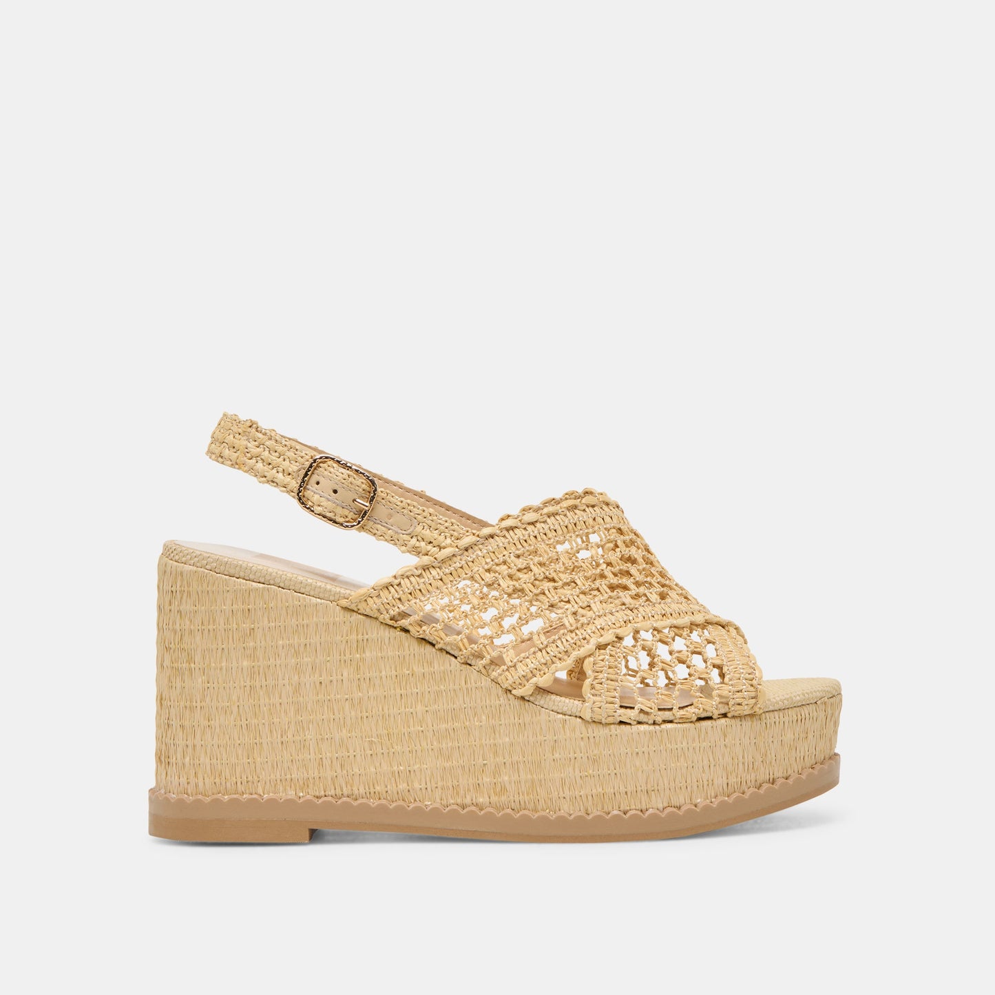 DEXLER WEDGES LT NATURAL WOVEN RAFFIA - Dolce Vita