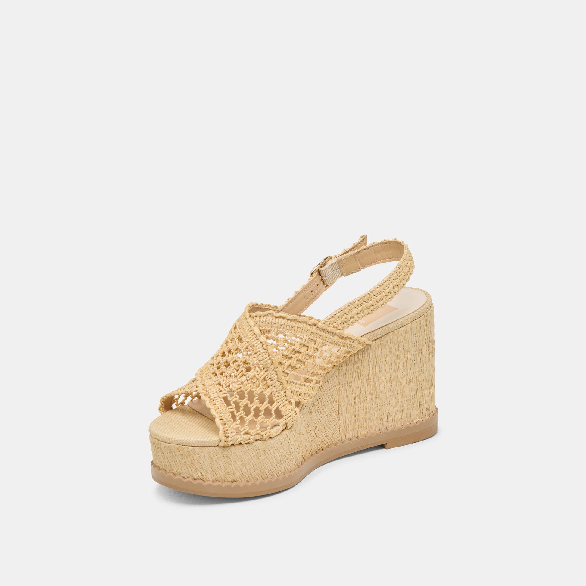 DEXLER WEDGES LT NATURAL WOVEN RAFFIA - Dolce Vita