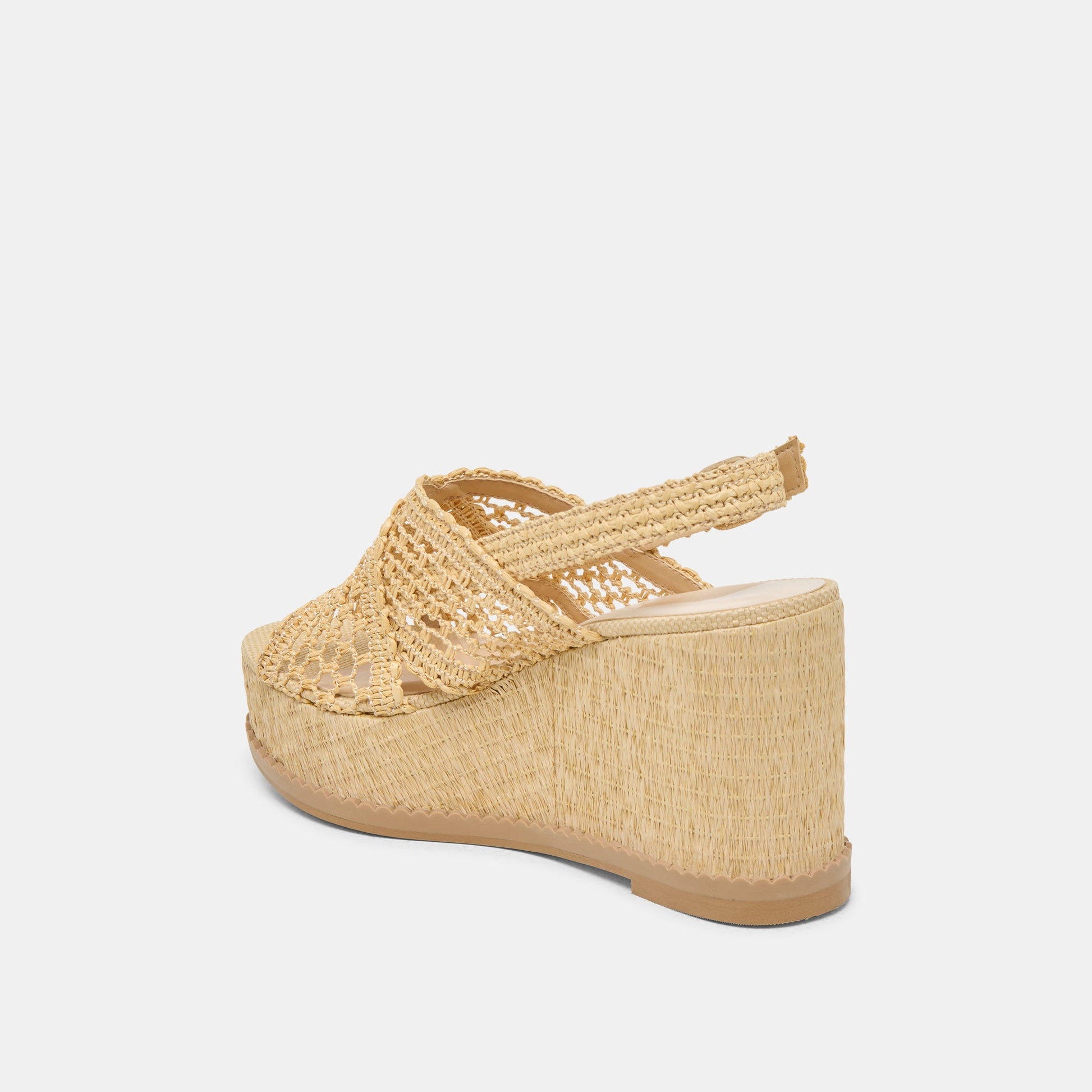 DEXLER WEDGES LT NATURAL WOVEN RAFFIA - Dolce Vita