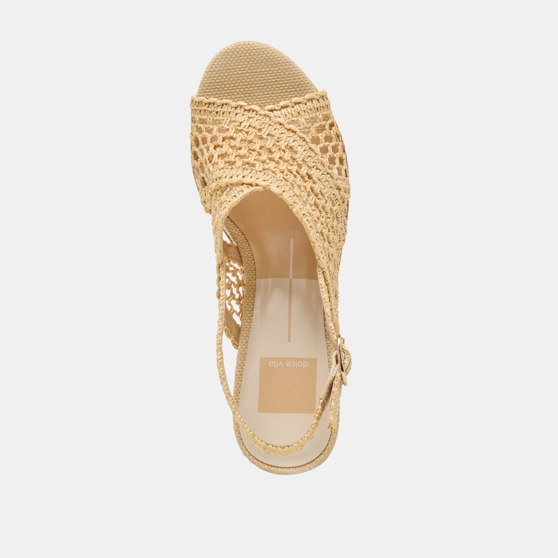 DEXLER WEDGES LT NATURAL WOVEN RAFFIA - Dolce Vita