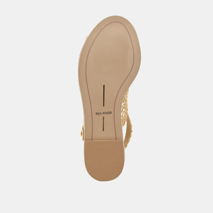 DEXLER WEDGES LT NATURAL WOVEN RAFFIA - Dolce Vita