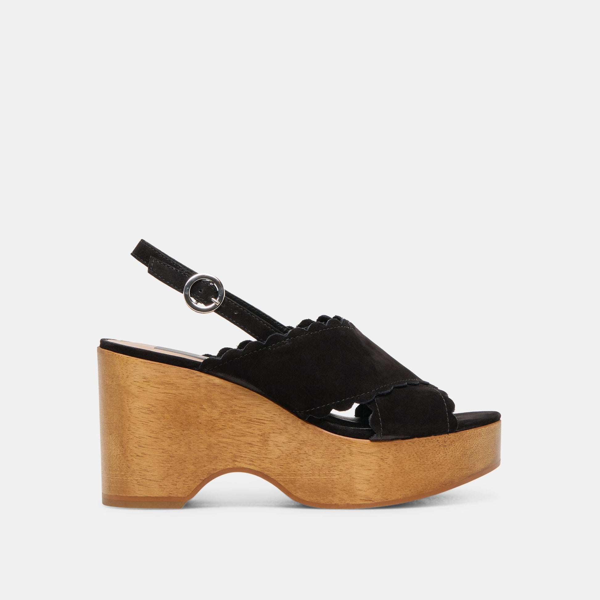 DILION WEDGES BLACK NUBUCK - Dolce Vita