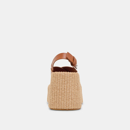 SKYLAR WEDGES BROWN LEATHER - Dolce Vita