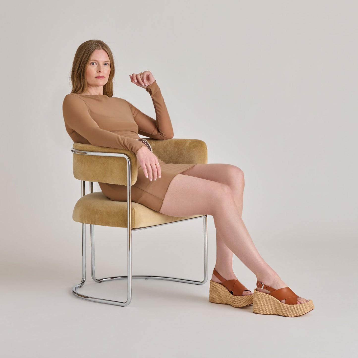 SKYLAR WEDGES BROWN LEATHER - Dolce Vita