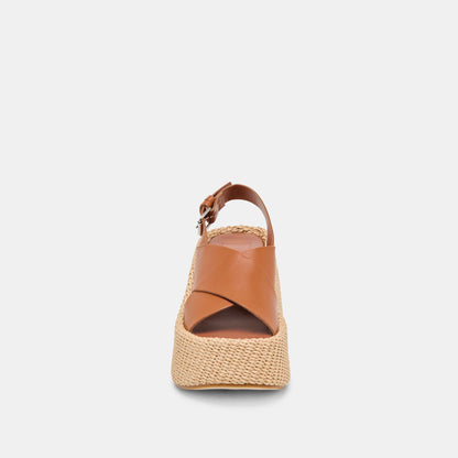 SKYLAR WEDGES BROWN LEATHER - Dolce Vita