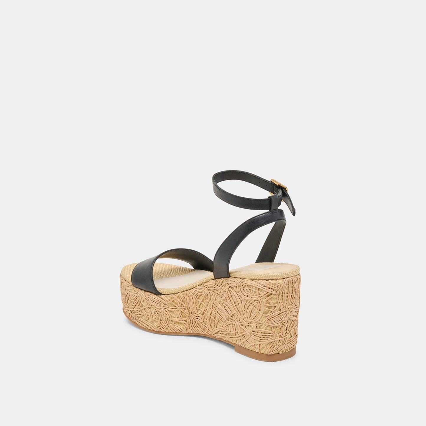 TALISA WEDGES BLACK LEATHER - Dolce Vita