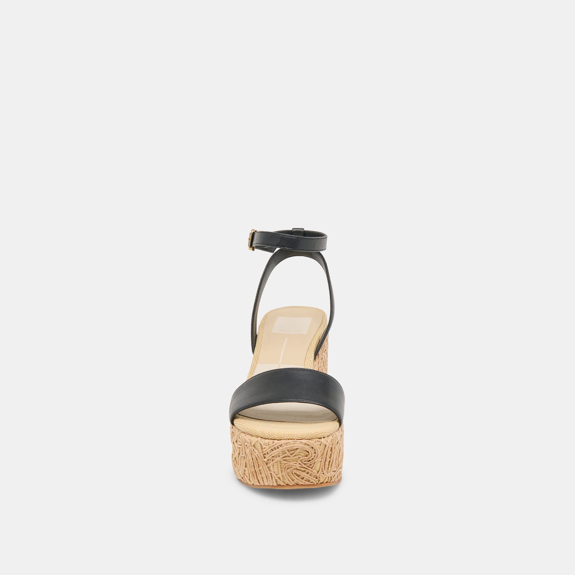TALISA WEDGES BLACK LEATHER - Dolce Vita