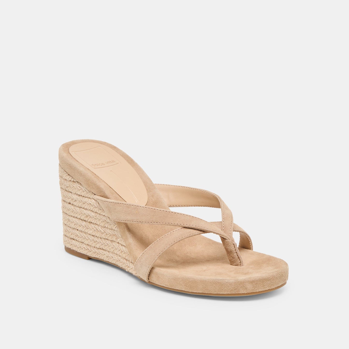 Helan Espadrille Camel Suede Wedges - Dolce Vita