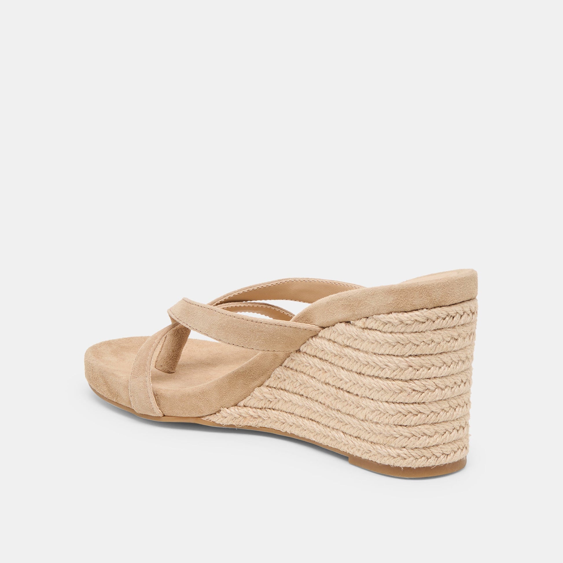 Helan Espadrille Camel Suede Wedges - Dolce Vita