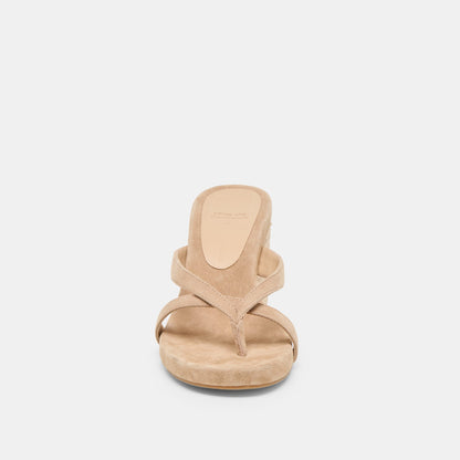 Helan Espadrille Camel Suede Wedges - Dolce Vita