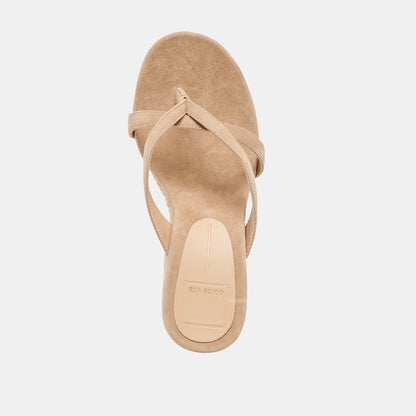 Helan Espadrille Camel Suede Wedges - Dolce Vita