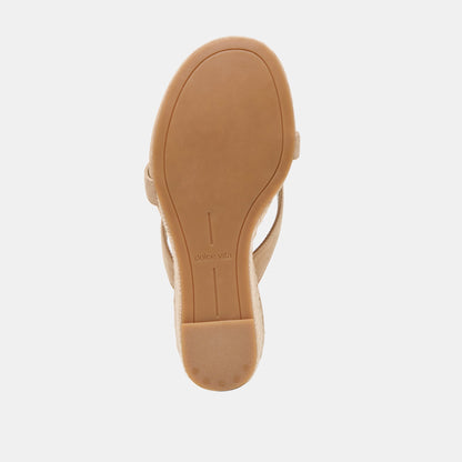 Helan Espadrille Camel Suede Wedges - Dolce Vita