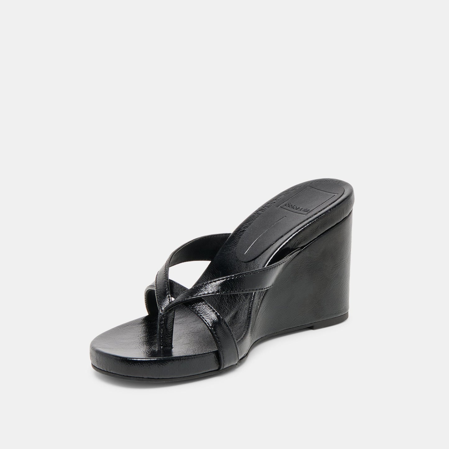 Helan Black Leather Wedges - Dolce Vita