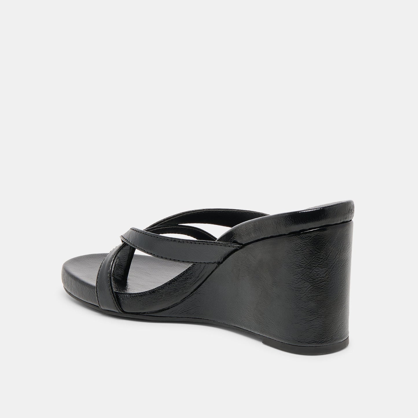 Helan Black Leather Wedges - Dolce Vita