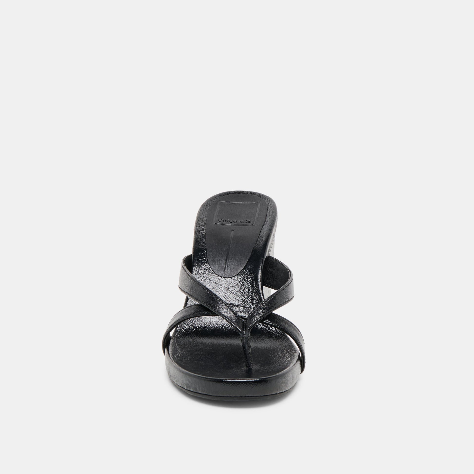 Helan Black Leather Wedges - Dolce Vita