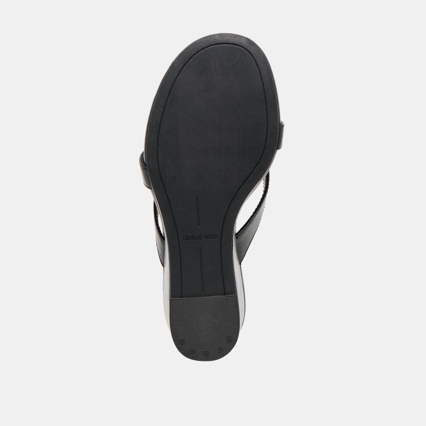 Helan Black Leather Wedges - Dolce Vita
