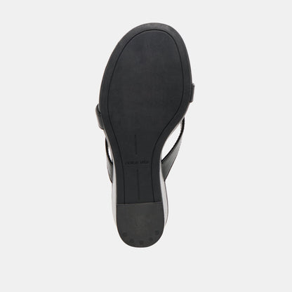 Helan Black Leather Wedges - Dolce Vita