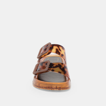 Julio Tortoise Vinyl Sandals - Dolce Vita