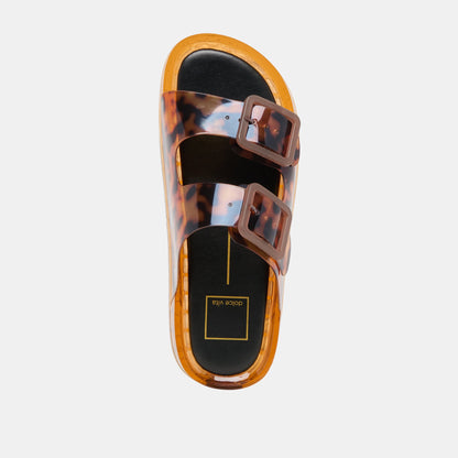 Julio Tortoise Vinyl Sandals - Dolce Vita