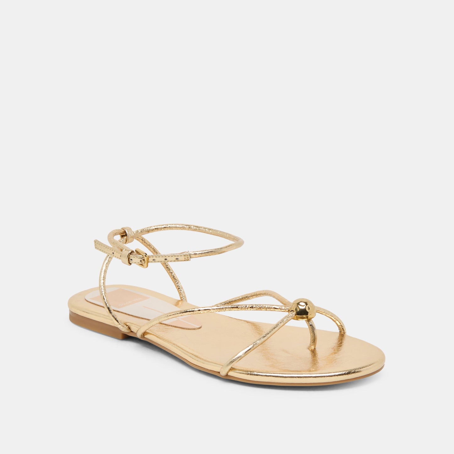 Kenley Gold Leather Sandals - Dolce Vita