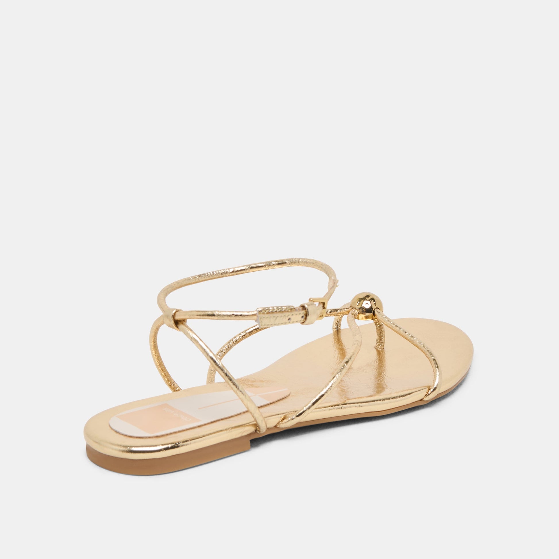 Kenley Gold Leather Sandals - Dolce Vita