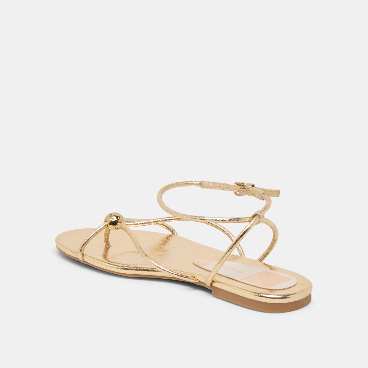 Kenley Gold Leather Sandals - Dolce Vita