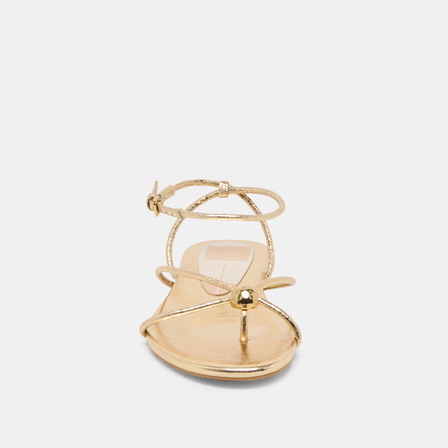 Kenley Gold Leather Sandals - Dolce Vita