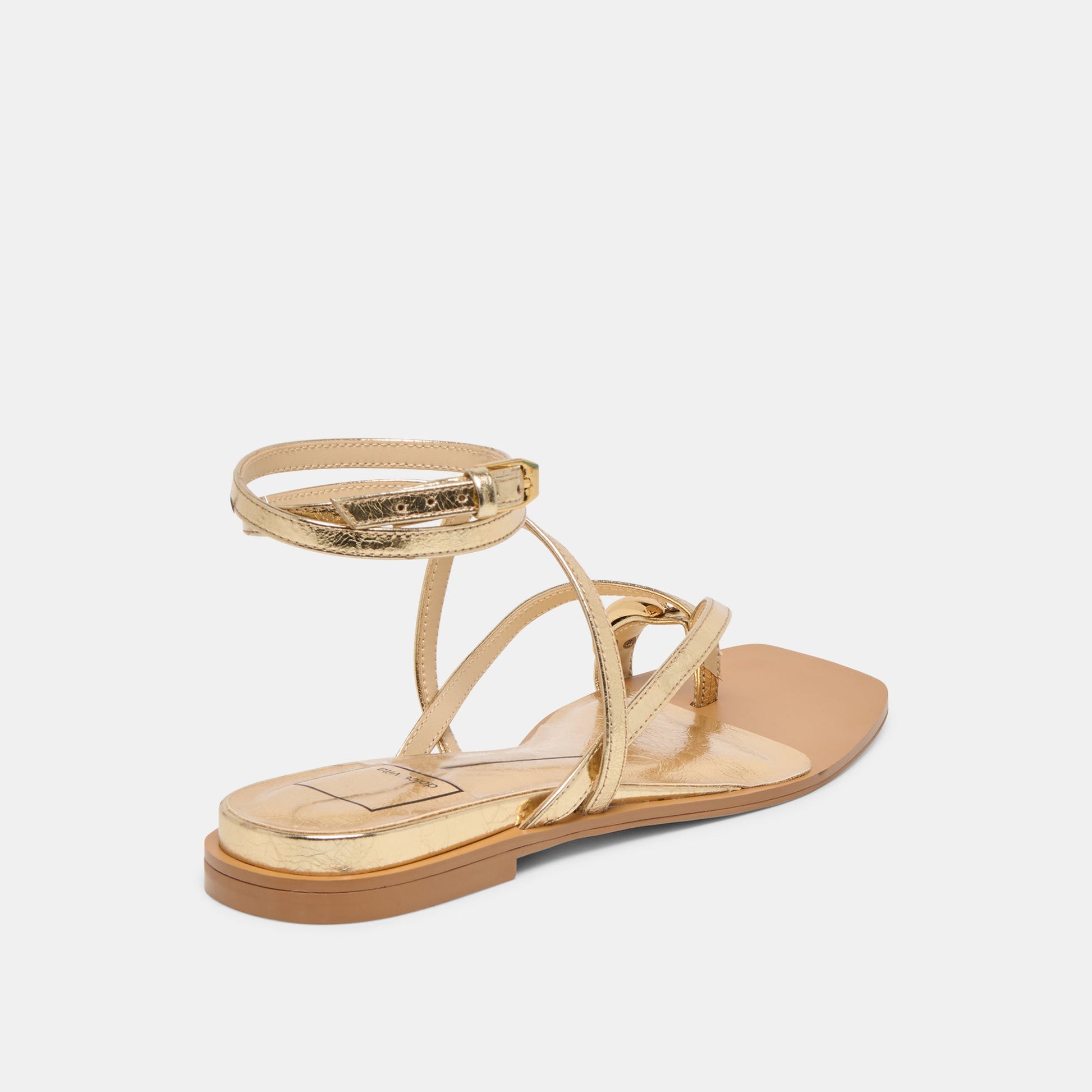 Tyrice Gold Leather Sandals - Dolce Vita