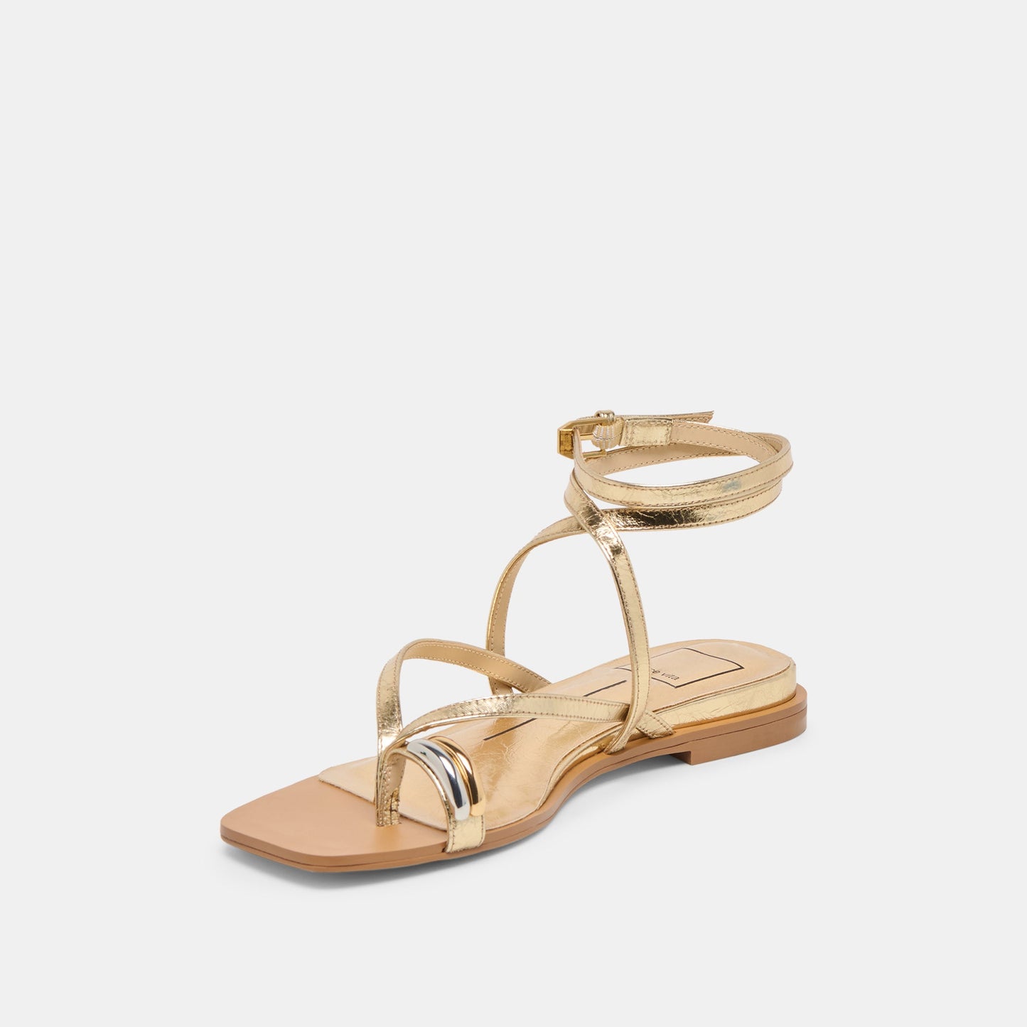 Tyrice Gold Leather Sandals - Dolce Vita