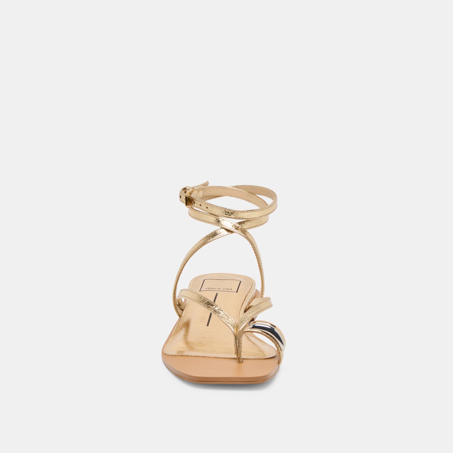 Tyrice Gold Leather Sandals - Dolce Vita