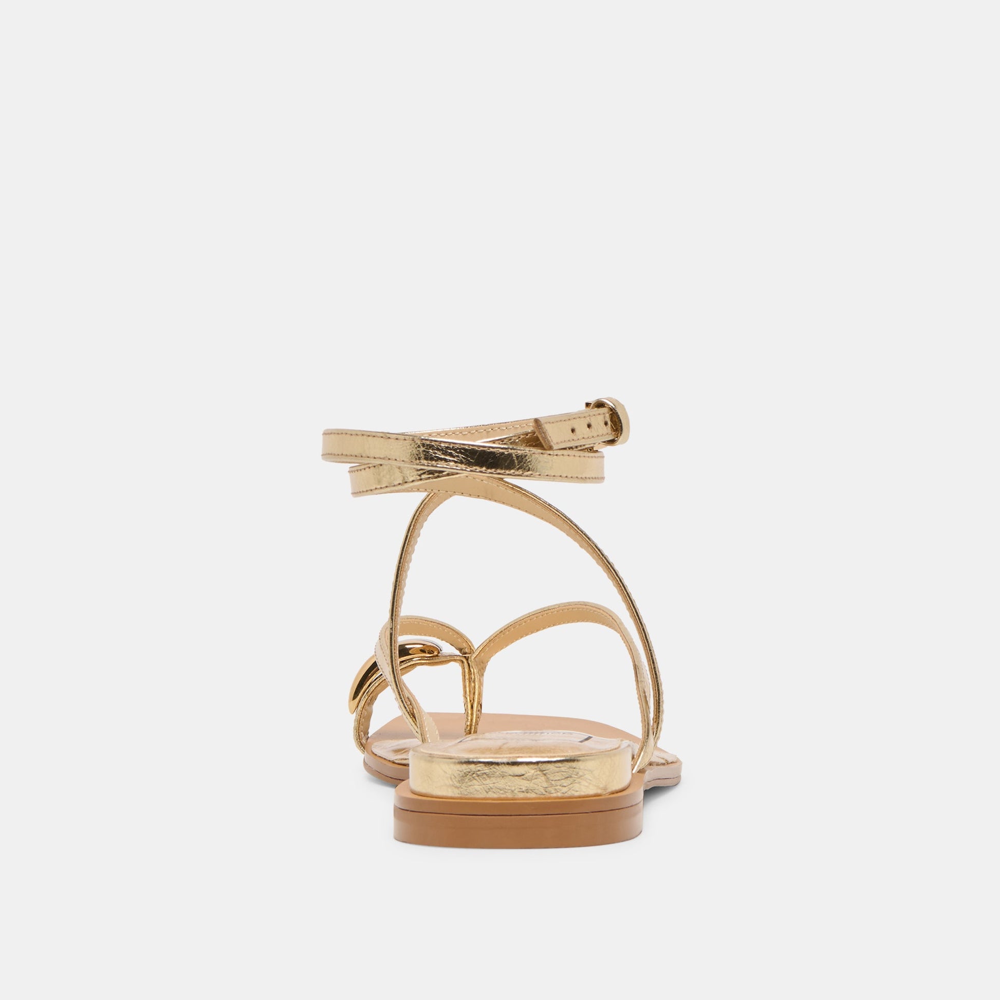 Tyrice Gold Leather Sandals - Dolce Vita