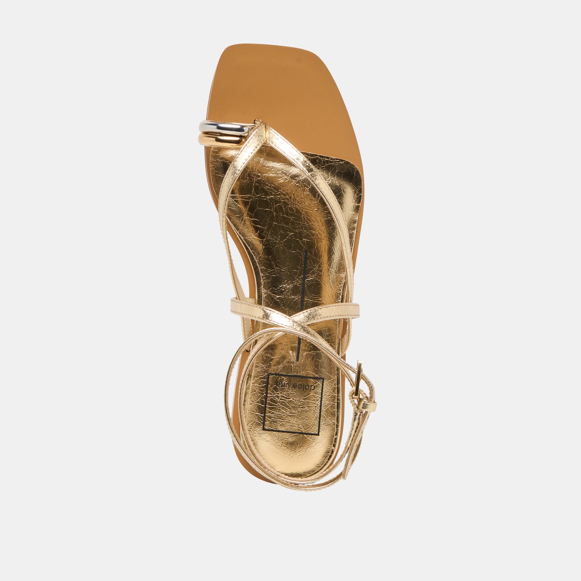 Tyrice Gold Leather Sandals - Dolce Vita