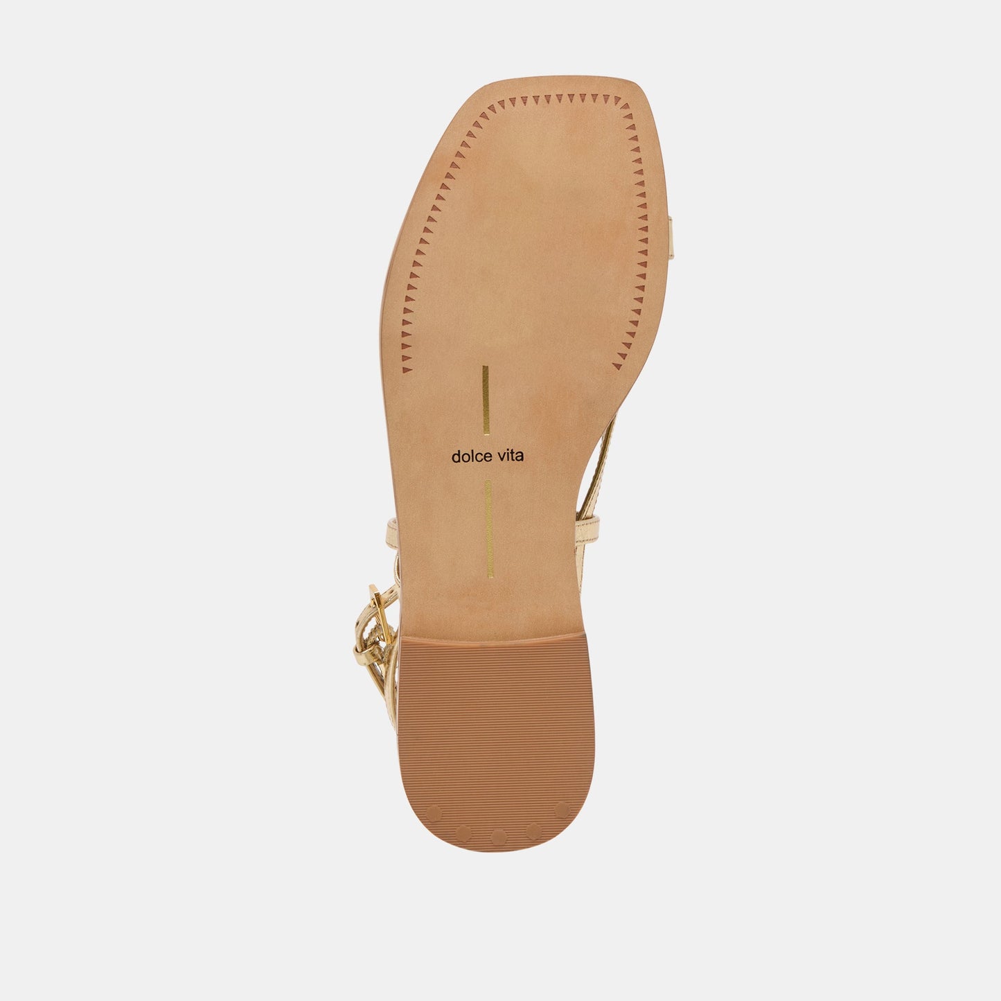 Tyrice Gold Leather Sandals - Dolce Vita