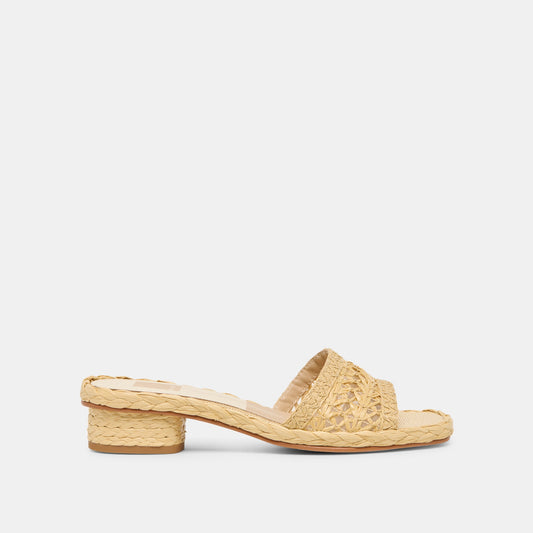 Dixi Lt Natural Cross Hatch Raffia Sandals - Dolce Vita
