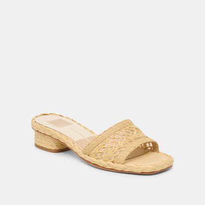 Dixi Lt Natural Cross Hatch Raffia Sandals - Dolce Vita