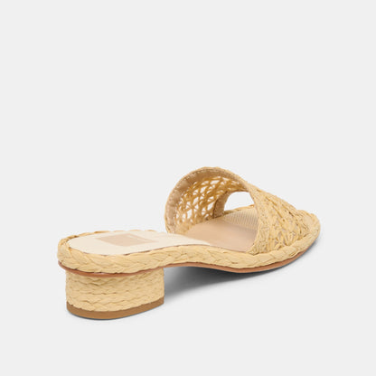 Dixi Lt Natural Cross Hatch Raffia Sandals - Dolce Vita