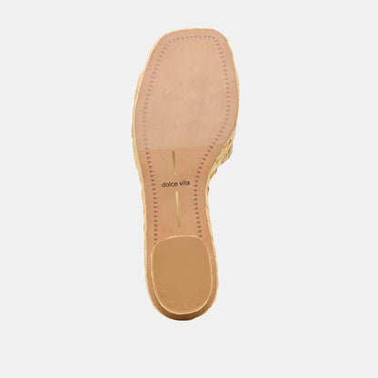 Dixi Lt Natural Cross Hatch Raffia Sandals - Dolce Vita