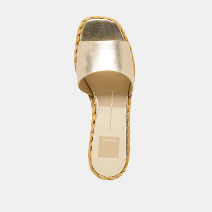 Dixi Platinum Leather Sandals - Dolce Vita