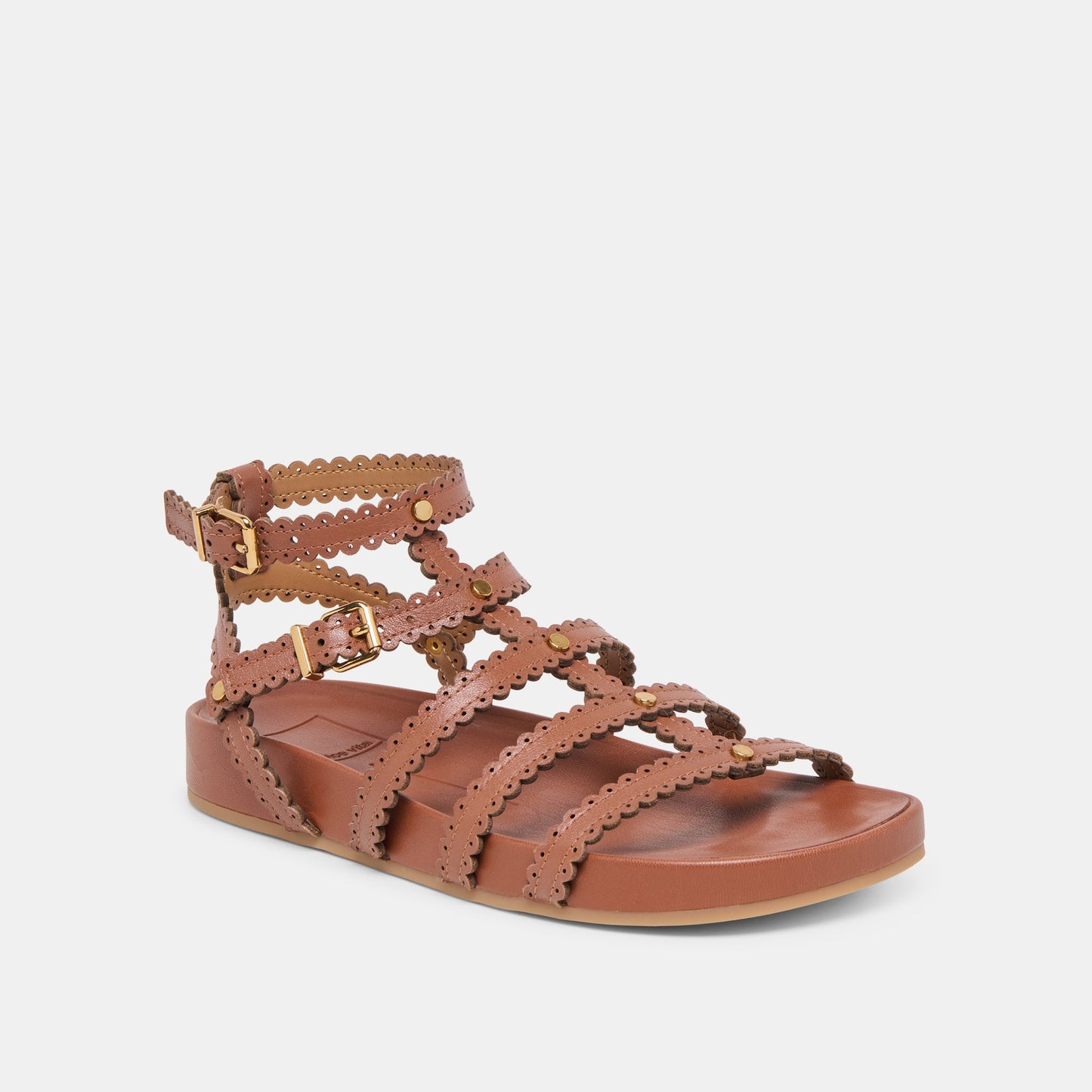 Susana Cognac Leather Sandals - Dolce Vita