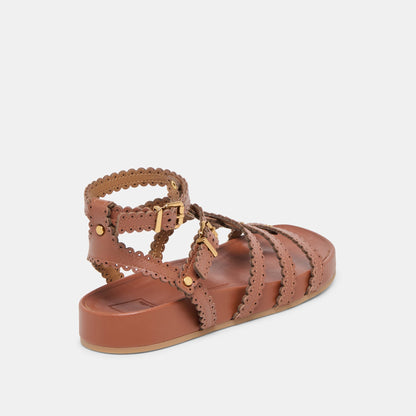 Susana Cognac Leather Sandals - Dolce Vita