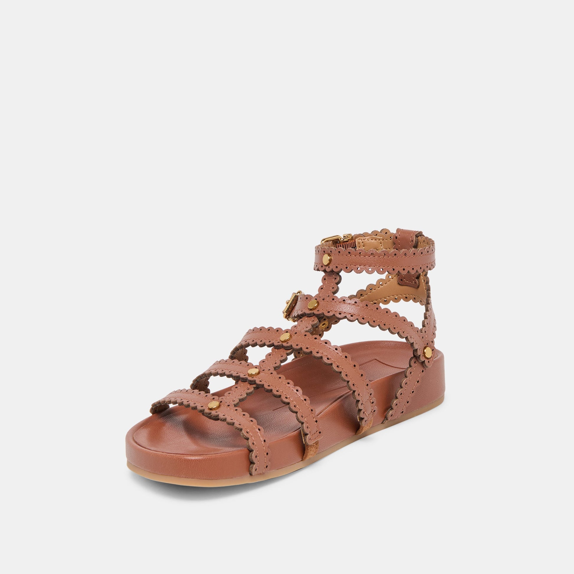 Susana Cognac Leather Sandals - Dolce Vita