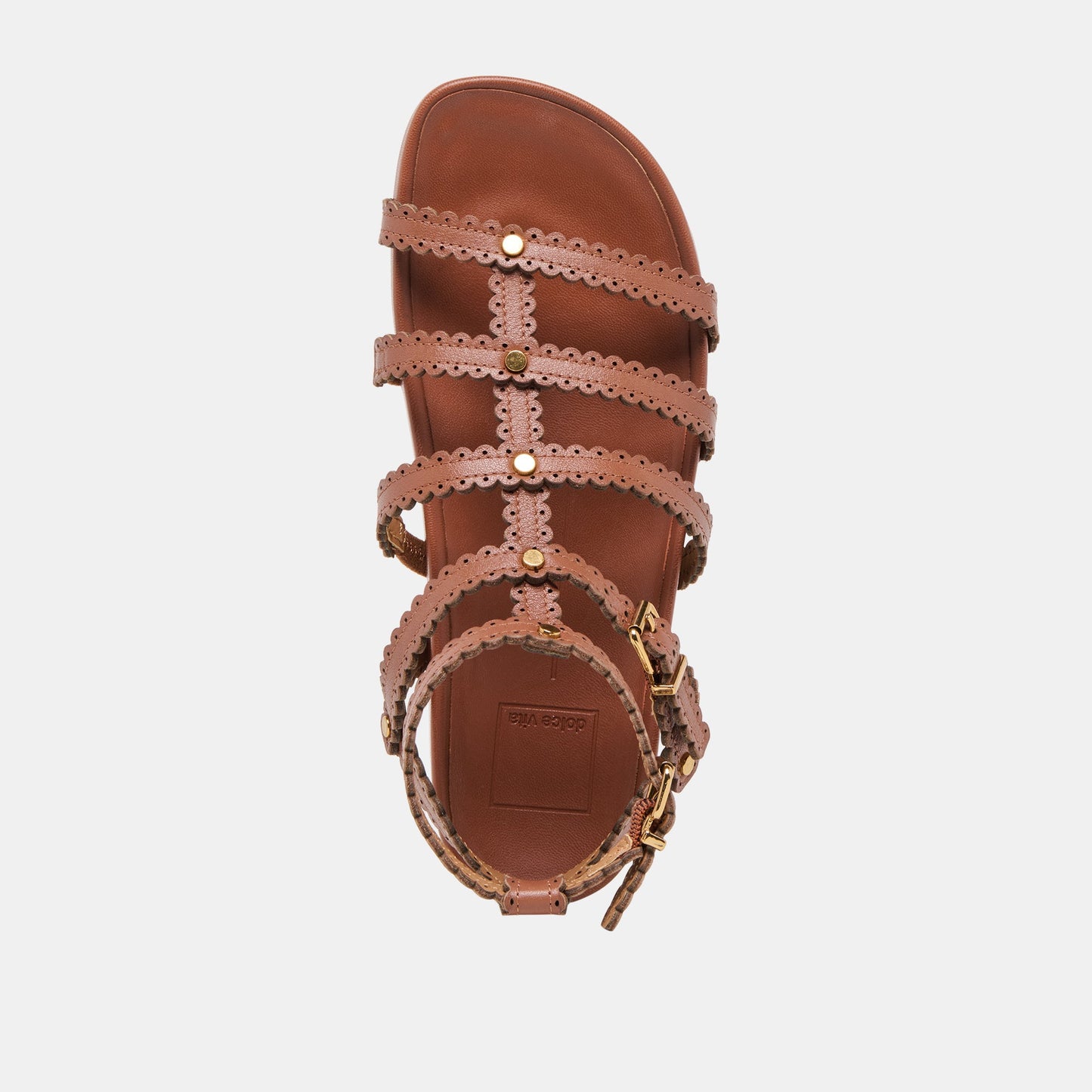 Susana Cognac Leather Sandals - Dolce Vita