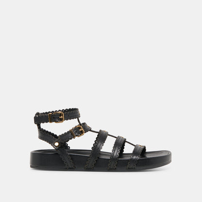 Susana Black Leather Sandals - Dolce Vita
