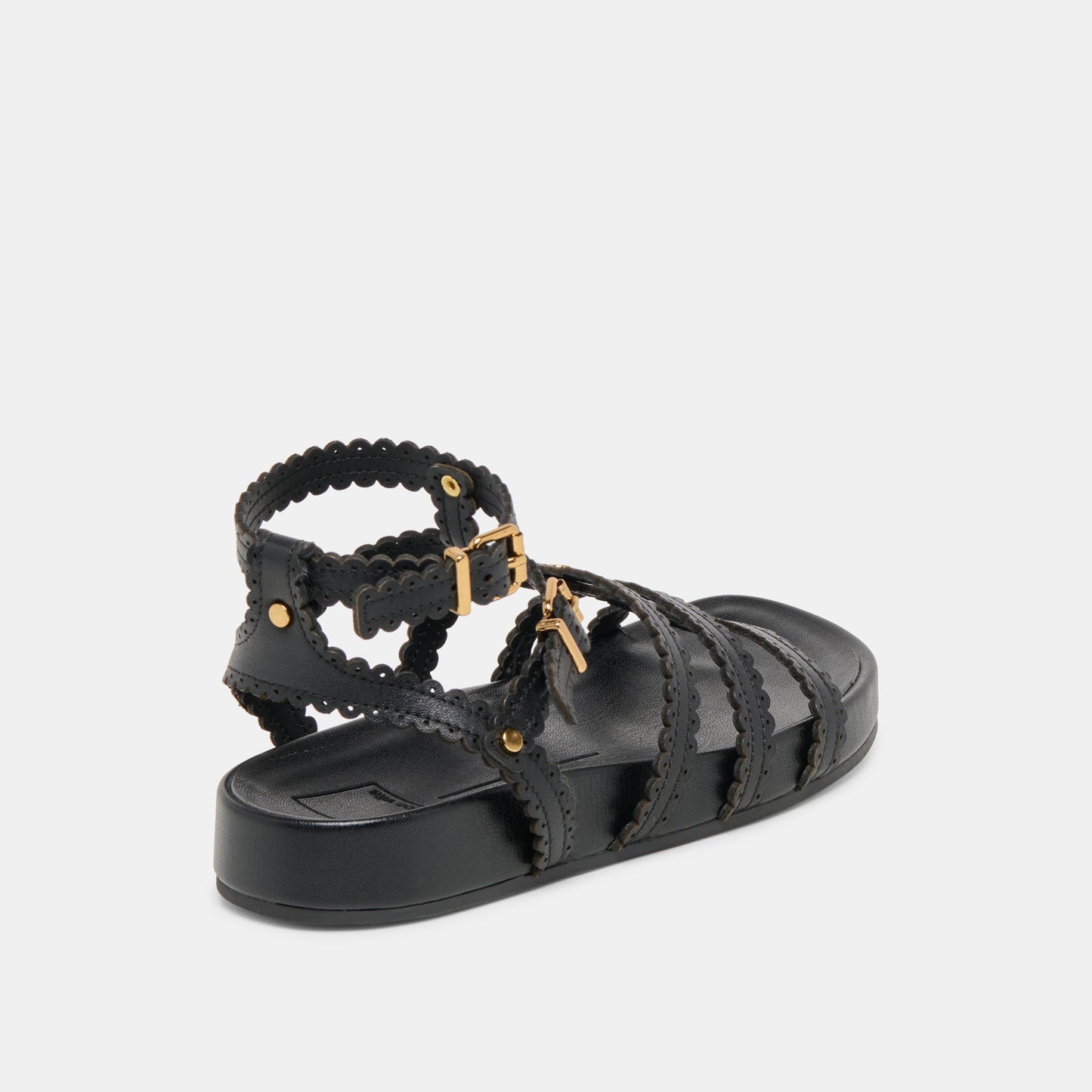 Susana Black Leather Sandals - Dolce Vita