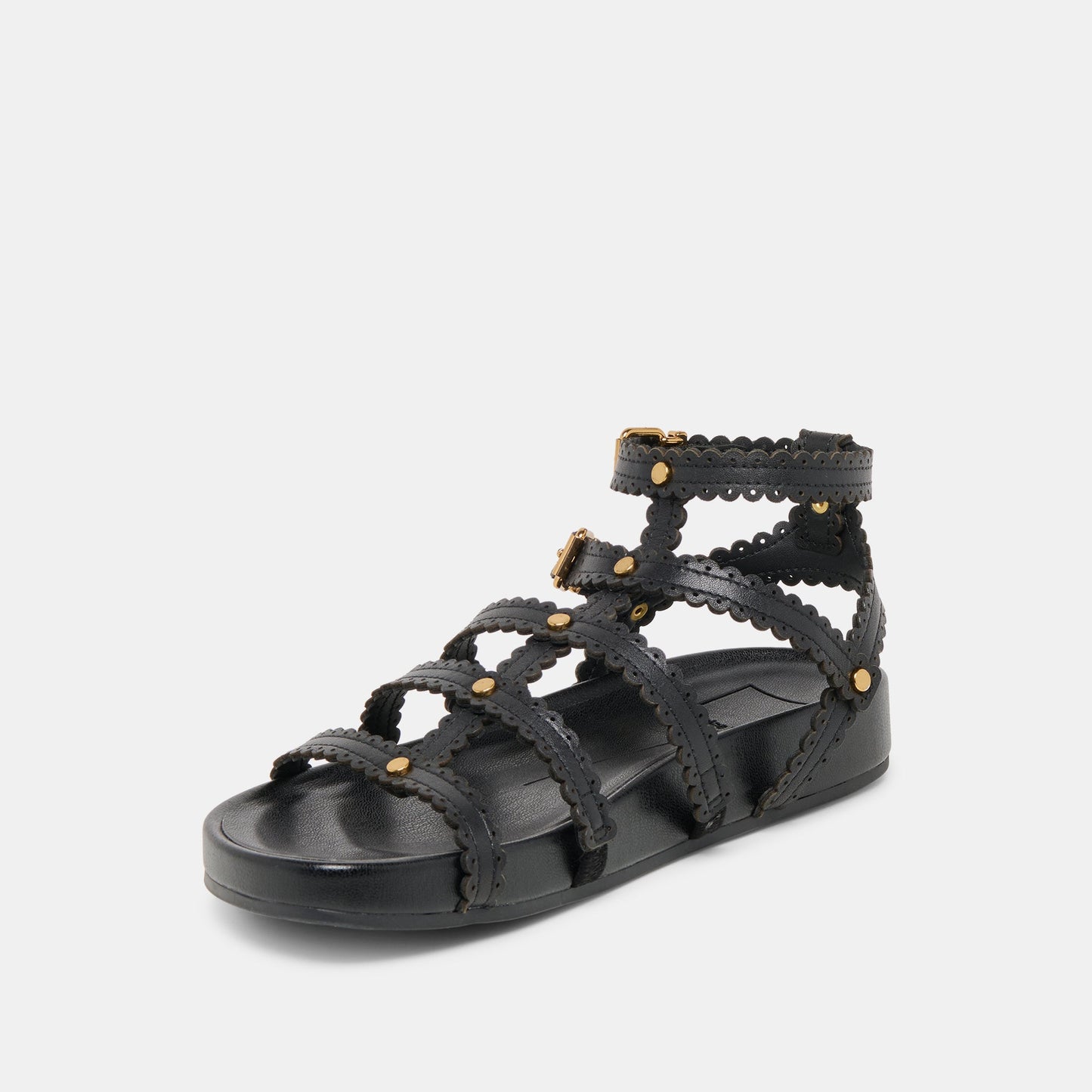Susana Black Leather Sandals - Dolce Vita