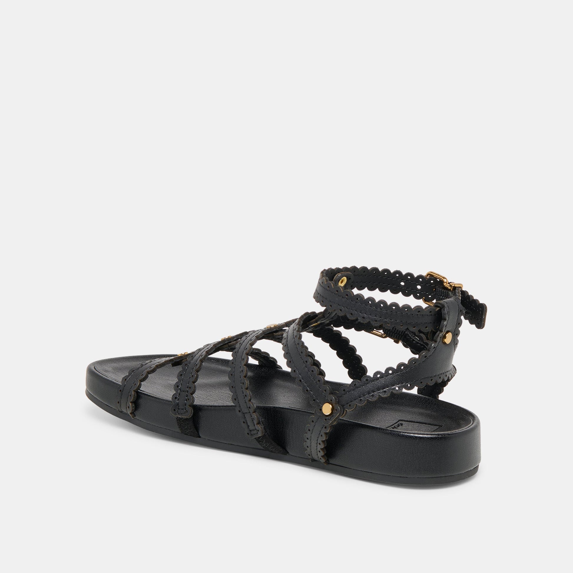 Susana Black Leather Sandals - Dolce Vita